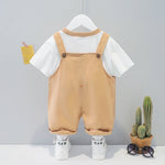 Children's Clothing Men And Women Baby Summer Cartoon Short-sleeved Overalls - Cindi Book