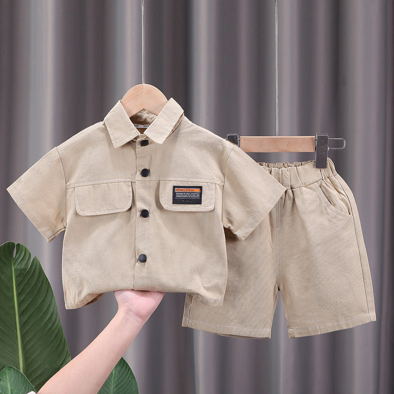 Boys' Short-sleeved Shorts Overall Suit - Cindi Book