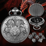 Retro Creative Pocket Watch Shaped Tabletop Game Dice Set -7PCS Metal Polyhedral Dice, Steampunk Style Portable DND Dice Set, Exquisite Metal Craftsmanship, Adding Unique Charm To Tabletop Games - Cindi Book