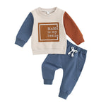 Sweatshirt And Sweatpants Suit Letter Printing - Cindi Book