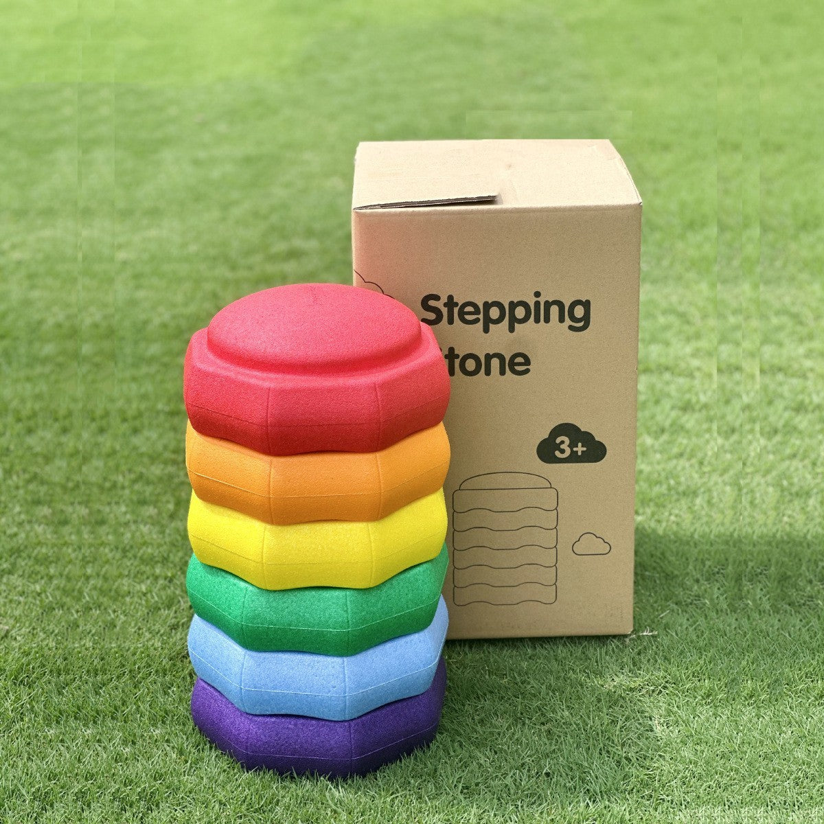 Rainbow River Crossing Stone Children's Balance Training Puzzle Toy - Cindi Book