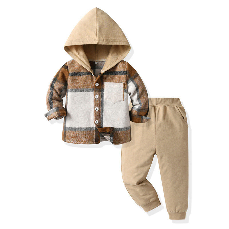 Korean Style All-matching Plaid Shirt Harem Pants - Cindi Book