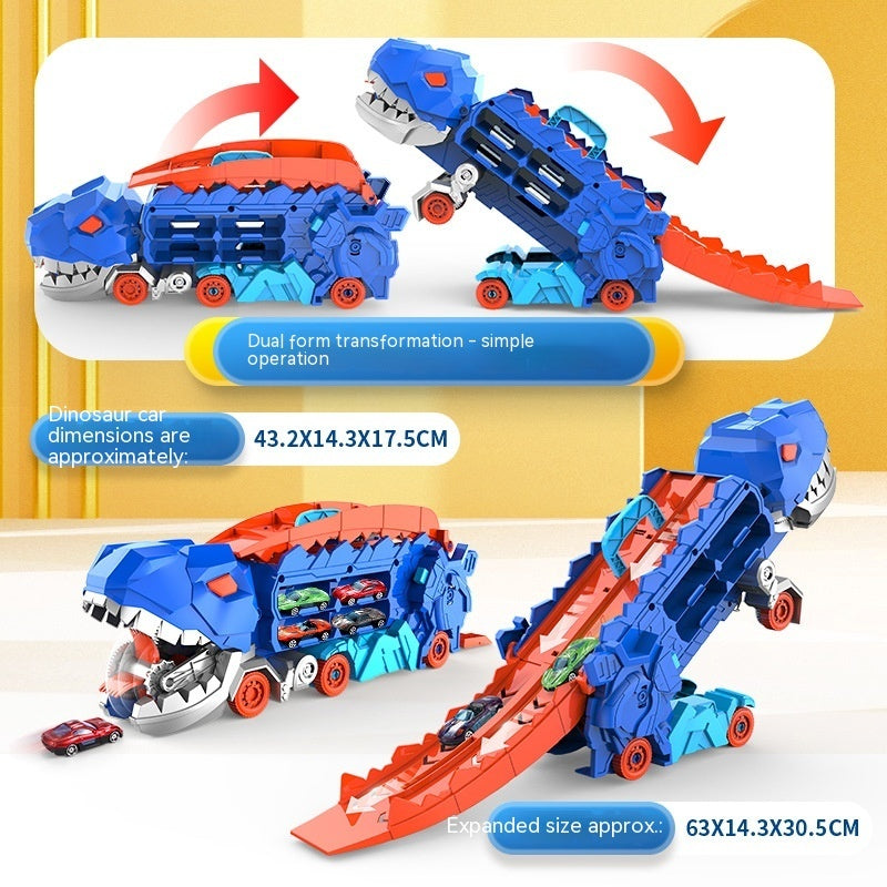 Tyrannosaurus Dinosaur Deformation Track Gliding Car - Cindi Book