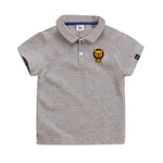 Summer Elastic Cotton Solid Color Short Sleeve  Men''s And Women''s Cartoon Polo T-shirt - Cindi Book