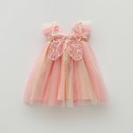 Rainbow Wings Mesh Girl Dress - Cindi Book