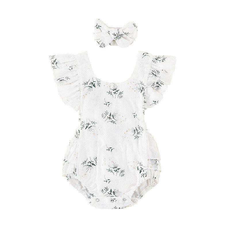 Baby Harness Print Dress Crawling Clothes - Cindi Book