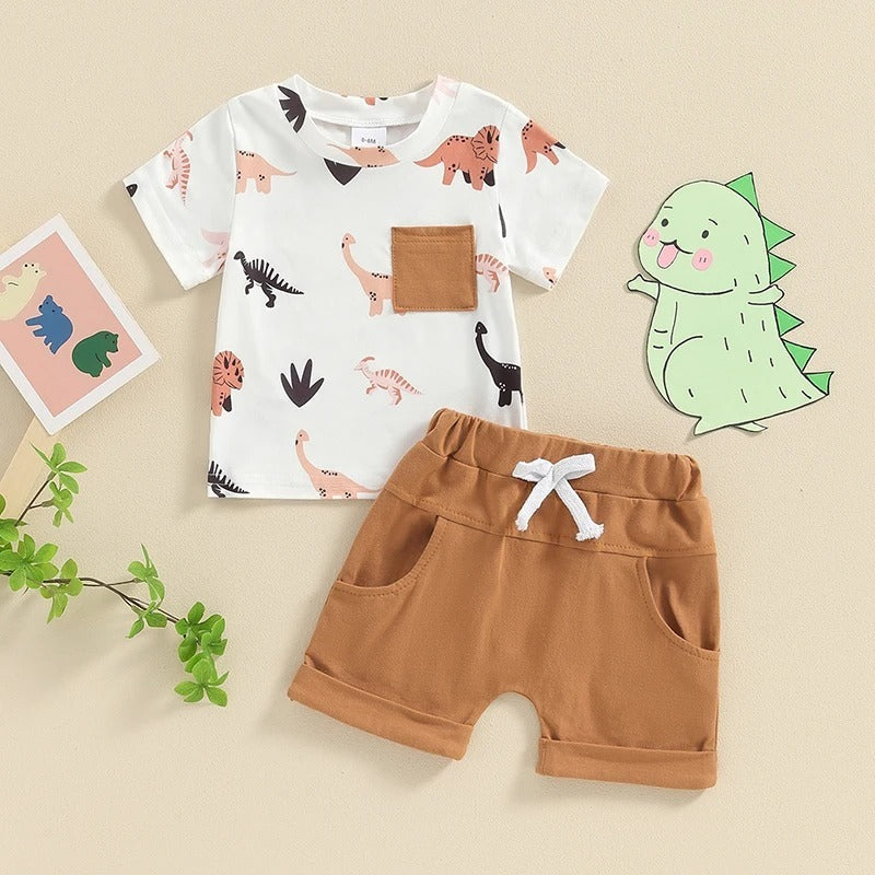Summer Short Sleeve Shorts Leisure Set