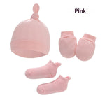 Newborn Hat Mittens And Socks Set With Rubber-soled Shoes - Cindi Book