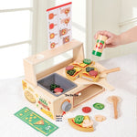 Children's Early Education Educational Wooden Pizza Oven Kitchen Simulation Toy - Cindi Book
