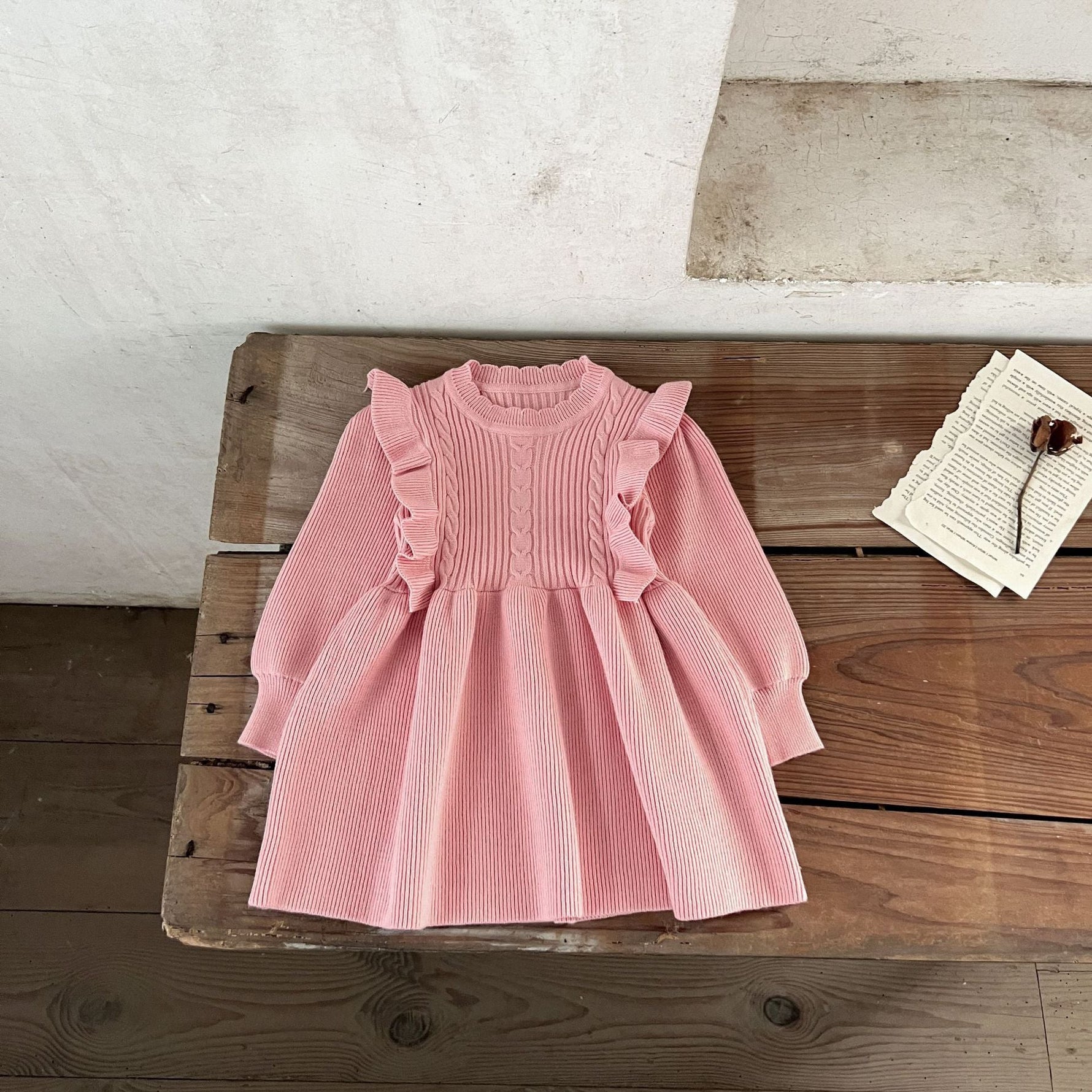 Cotton Wool Woven Autumn And Winter Thermal Dress - Cindi Book