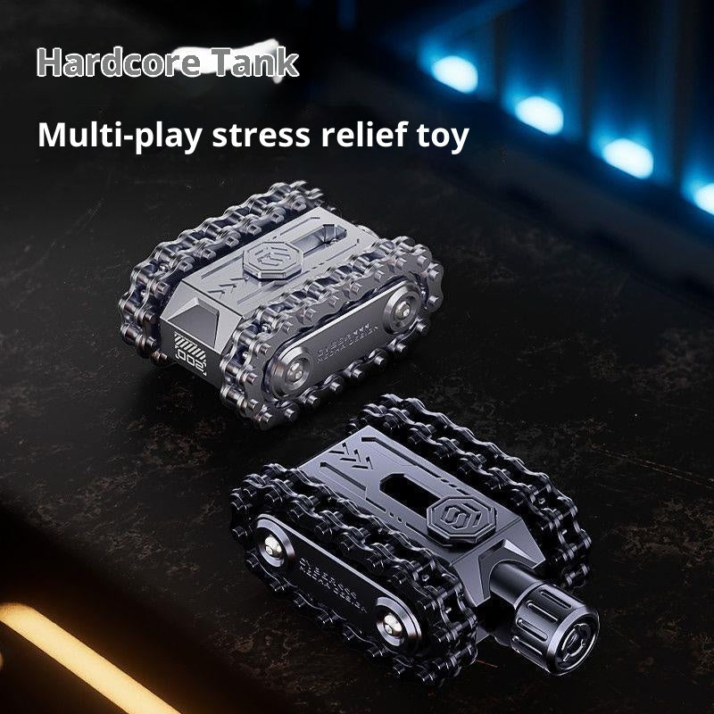 Mechanical Rotating Decompression Hand Pieces Metal Toy Tank - Cindi Book