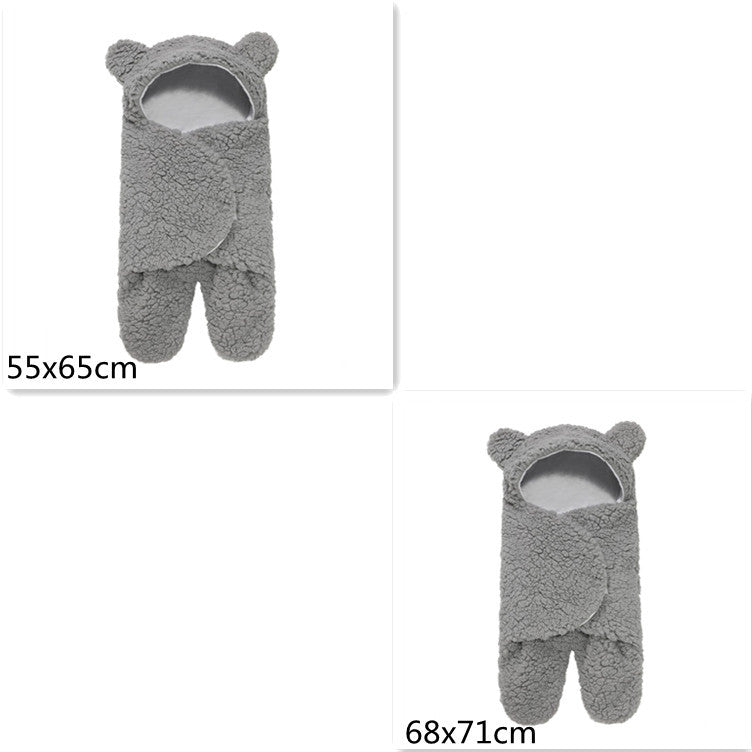 Lamb Plush Sleeping Bag Newborn Baby Swaddling Quilt - Cindi Book