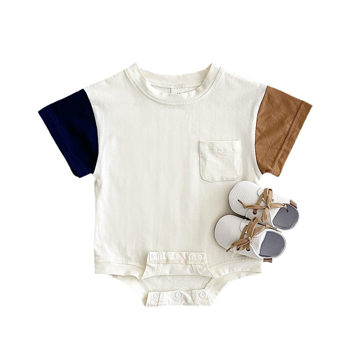 Baby's Comfortable Crew Neck Casual Triangle Jumpsuit - Cindi Book