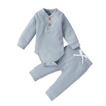 Boys And Girls Stand-up Collar Jumpsuit Long-sleeved Romper Trousers Two-piece Set - Cindi Book