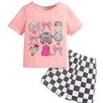 New Children's Cute Sweet T-shirt Shorts Two-piece Set - Cindi Book