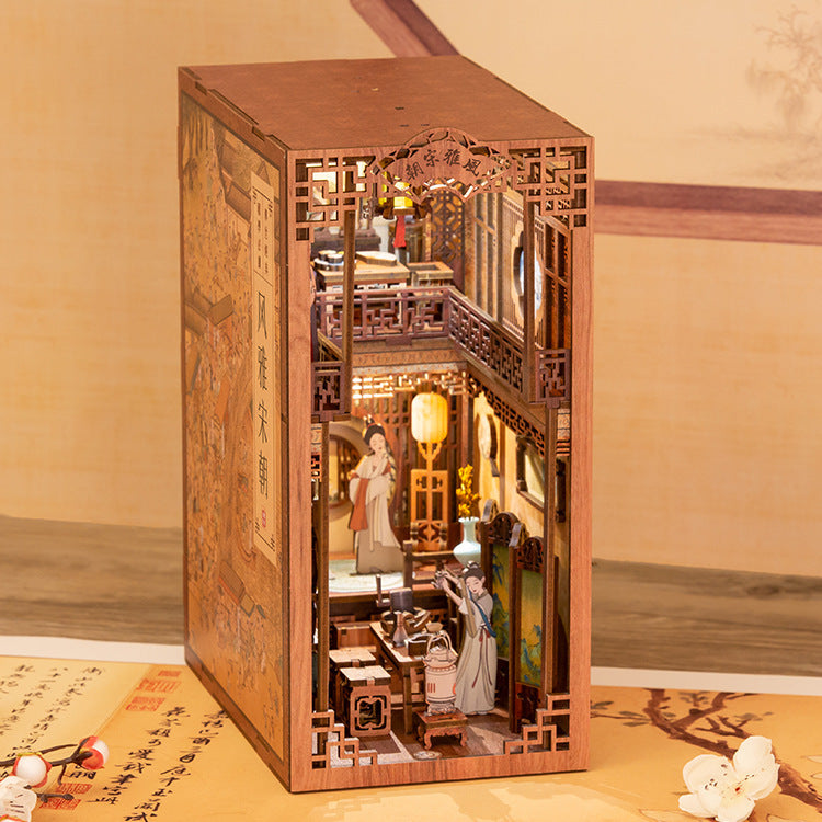 Dongpo Zhiyi Diy Wooden 3d Stereo Hand-assembled Book Stand Model Building Toy - Cindi Book