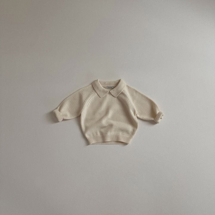 Children's Polo Collar Stripes Knitted Sweater - Cindi Book