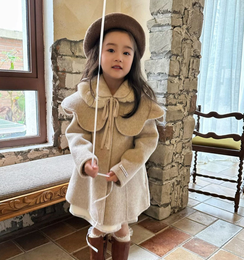 Retro Wool Double-sided Cashmere Girl Coat - Cindi Book