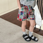 Summer Wear Fashion Stitching Short Boy And Girl Pants - Cindi Book
