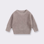 Simple Solid Color Girls' Round Neck Base Knitwear - Cindi Book
