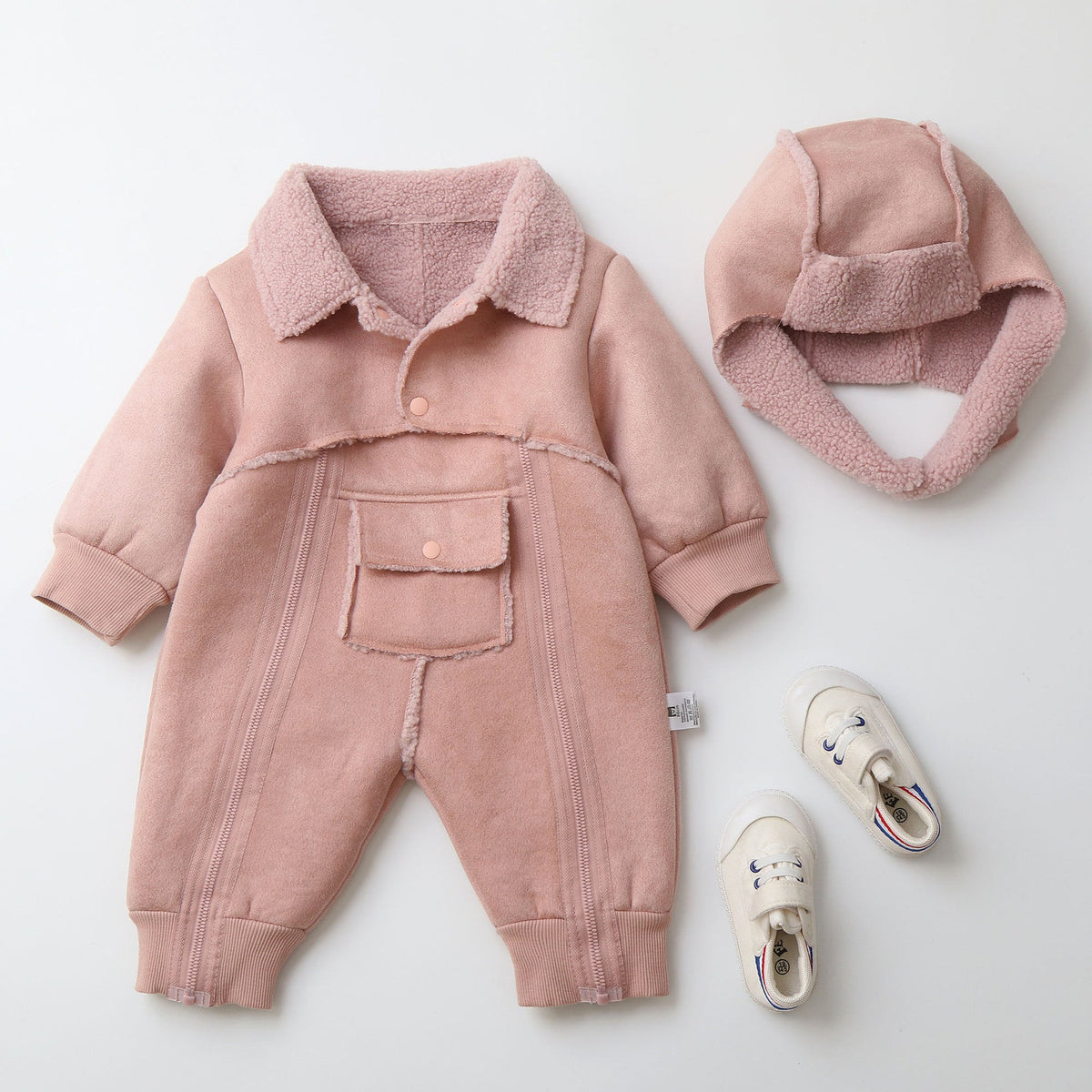 Fur One-piece Hooded Jumpsuit Children's Romper Outwear - Cindi Book