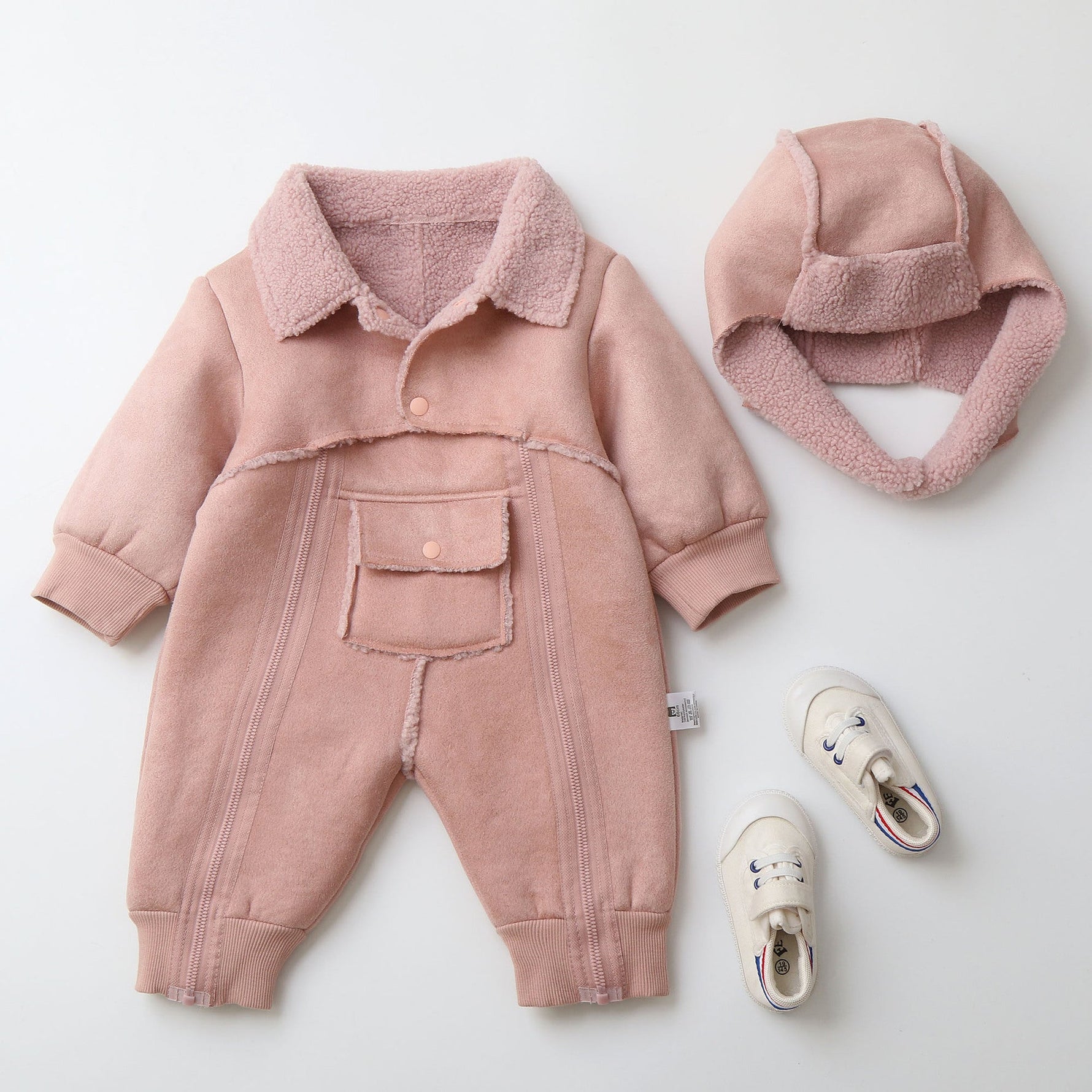 Fur One-piece Hooded Jumpsuit Children's Romper Outwear - Cindi Book