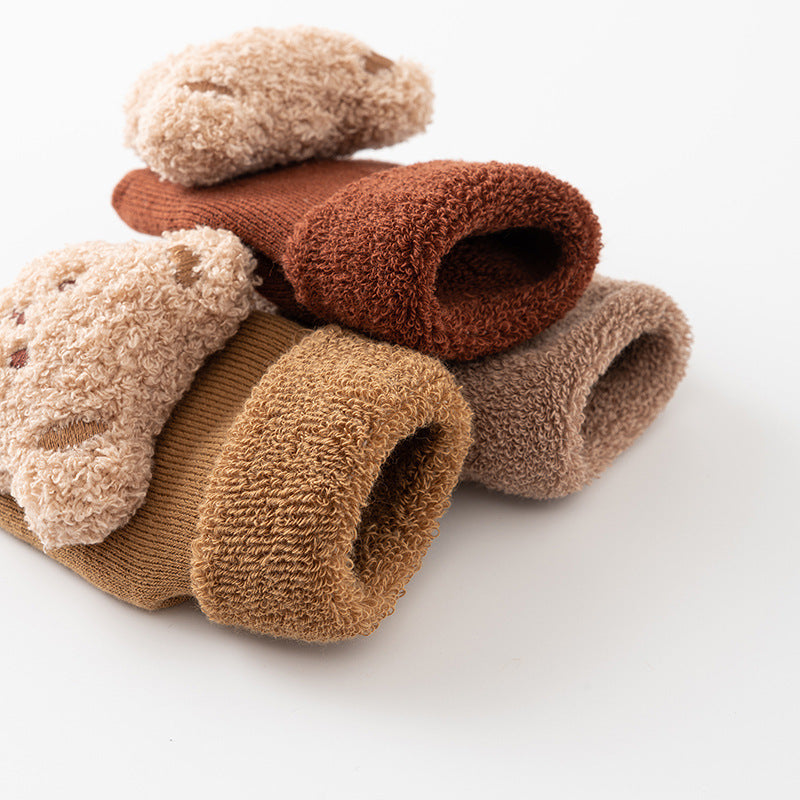 Baby Socks Terry Plus Velvet Thickened Middle Tube Non-slip - Cindi Book