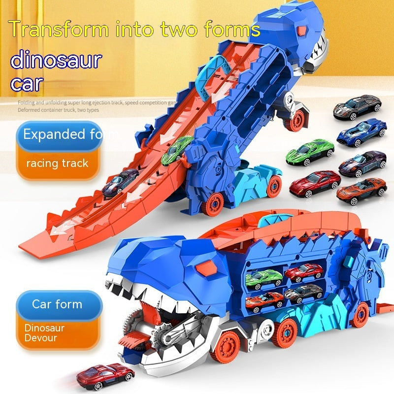 Tyrannosaurus Dinosaur Deformation Track Gliding Car - Cindi Book