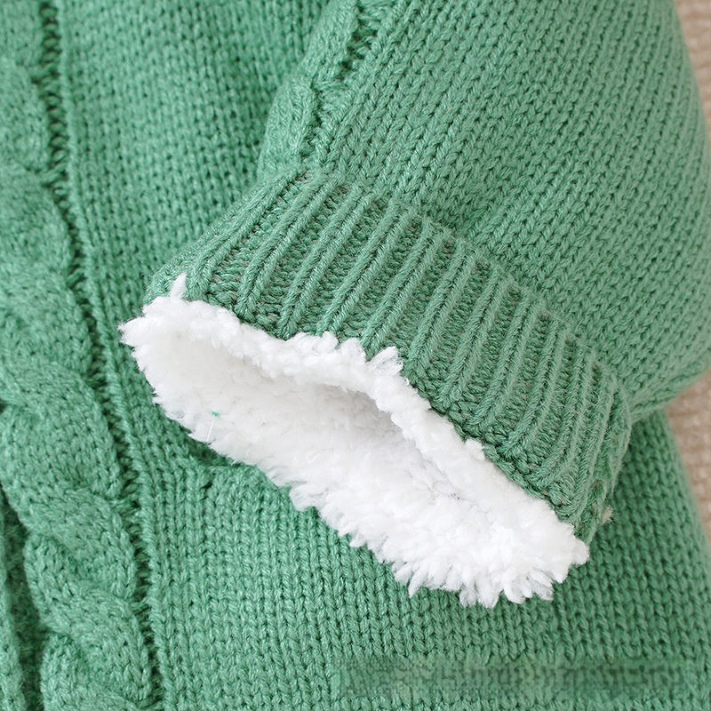 Baby Winter Thickened Knitting Jumpsuit Romper - Cindi Book