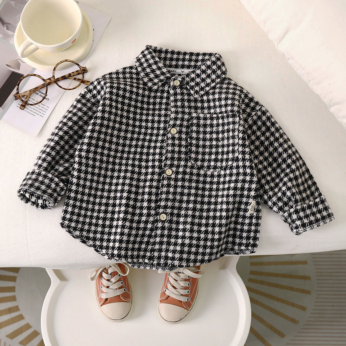 Spring And Autumn Children's Clothing Children's Casual Plaid Shirt - Cindi Book