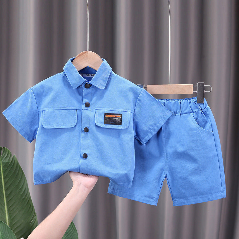 Boys' Short-sleeved Shorts Overall Suit - Cindi Book