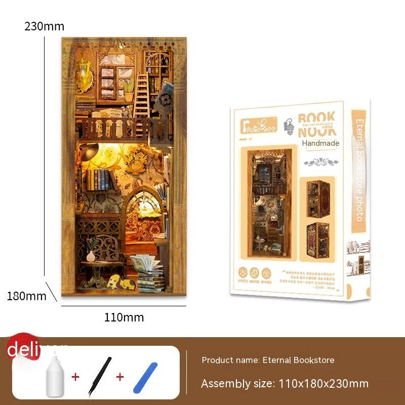 Dongpo Zhiyi Diy Wooden 3d Stereo Hand-assembled Book Stand Model Building Toy - Cindi Book