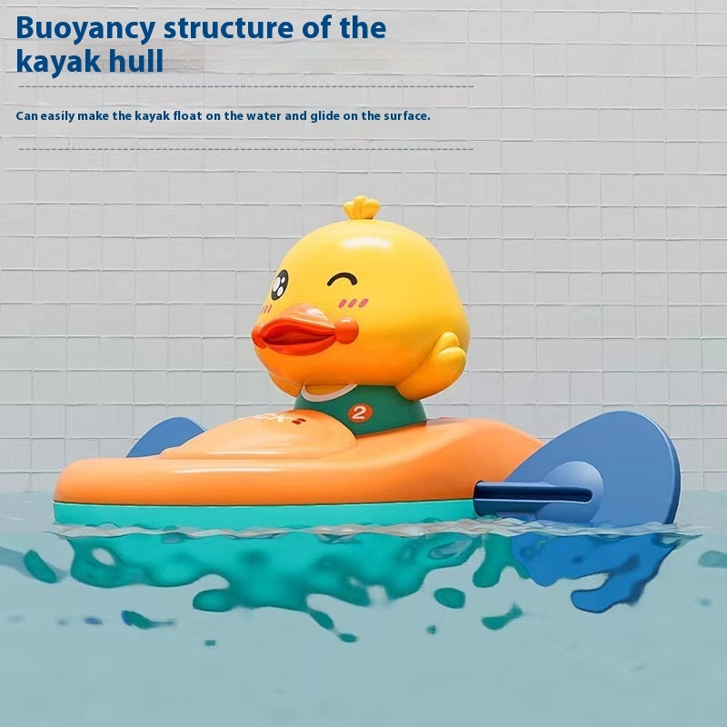 Baby Yellow Duck Playing In The Water Toy Kayaking - Cindi Book