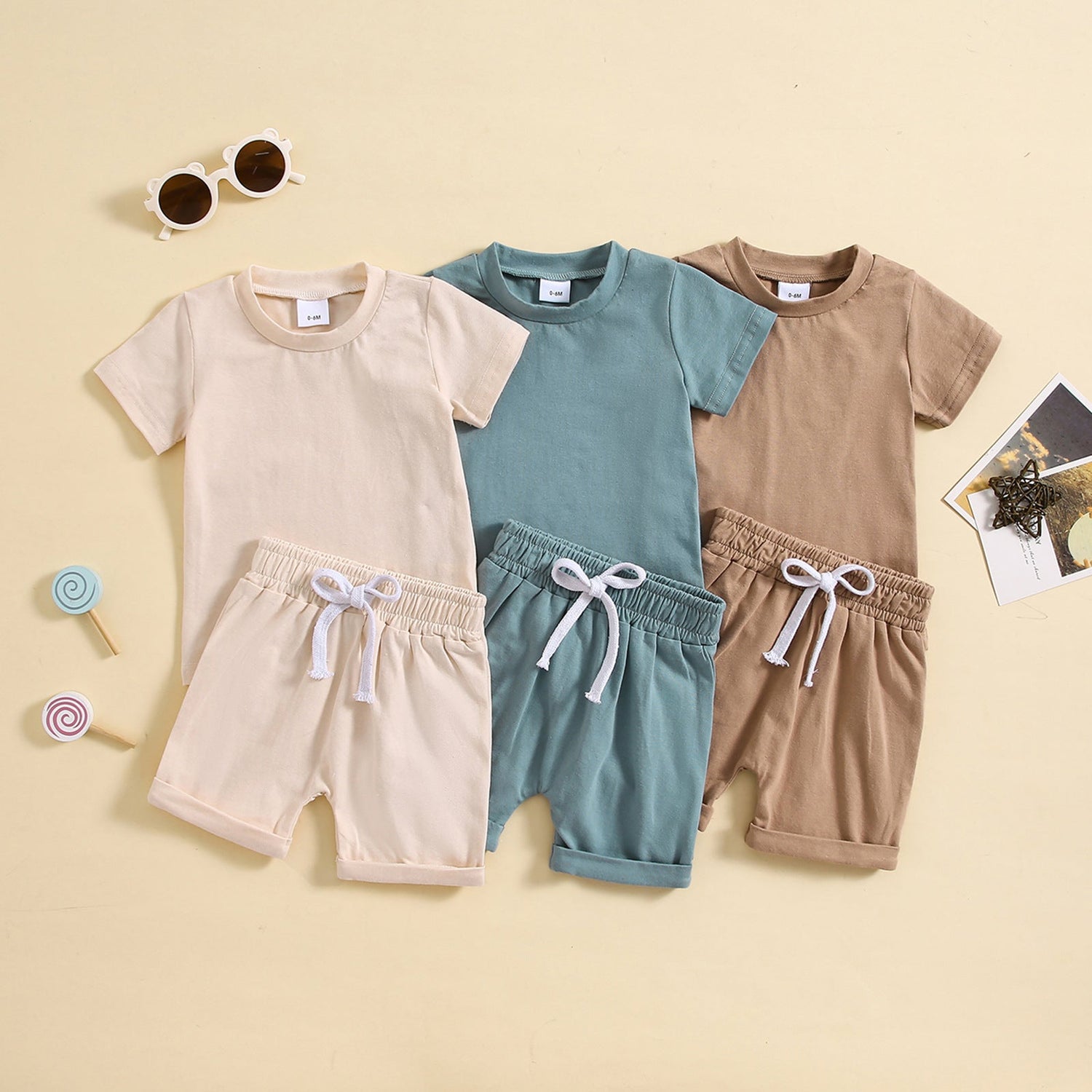 Children's Clothing Boys and Girls Short Sleeve Shorts Sports