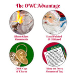 Old World Christmas Twinkle Toes Ornament - hand-blown glass Christmas tree ornament (view 2)