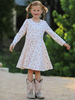 Rylee Faith Designs - Fall Pumpkin Bow Girls Twirl Dress - alternate view 4