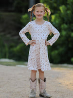 Rylee Faith Designs - Fall Pumpkin Bow Girls Twirl Dress - alternate view 5