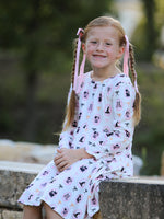 Rylee Faith Designs - Halloween Vintage Cameo Print Girls Twirl Dress - alternate view 5