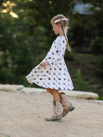 Rylee Faith Designs - Halloween Vintage Cameo Print Girls Twirl Dress - alternate view 4