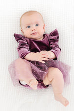 Amethyst Velvet Tutu Bodysuit - Image 3