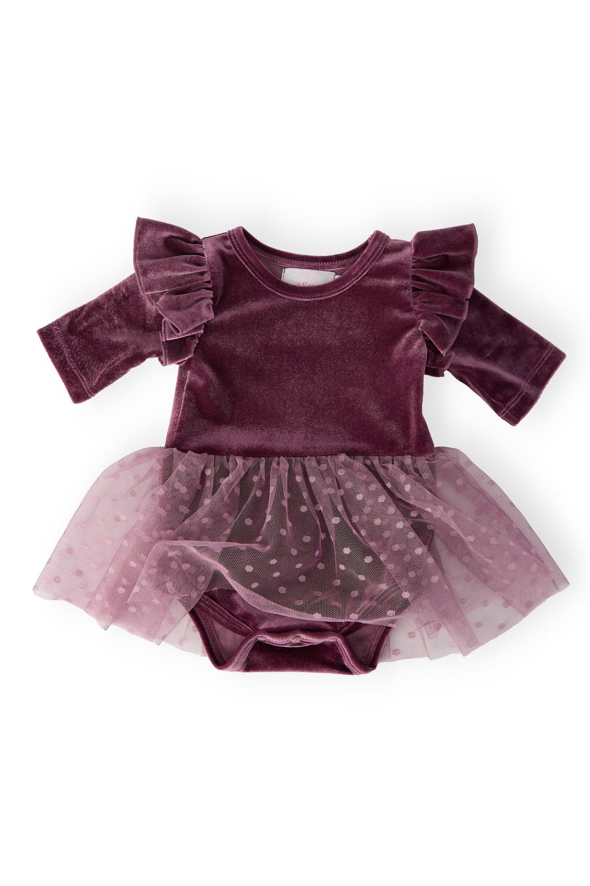 Amethyst Velvet Tutu Bodysuit - Image 4