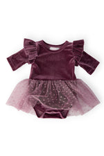 Amethyst Velvet Tutu Bodysuit - Image 4