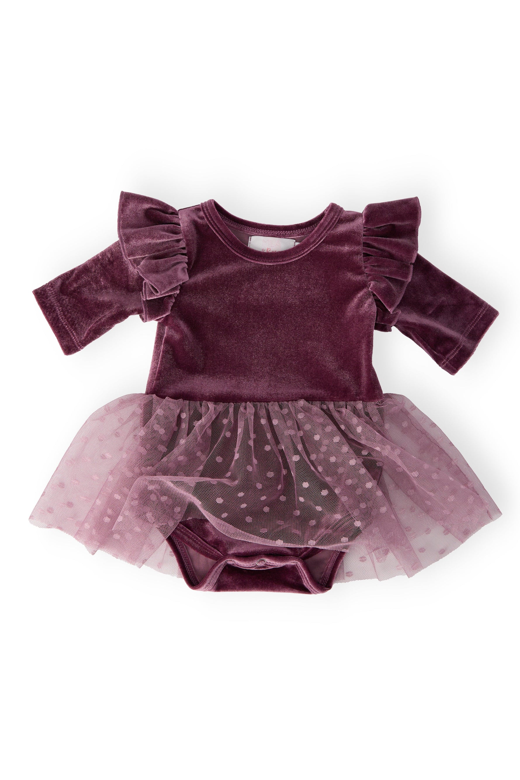 Amethyst Velvet Tutu Bodysuit - Image 4