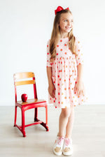An Apple a Day 3/4 Sleeve Pocket Twirl Dress - Image 2