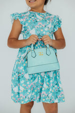 Aqua Glitter Girl's Crossbody Purse - Image 3