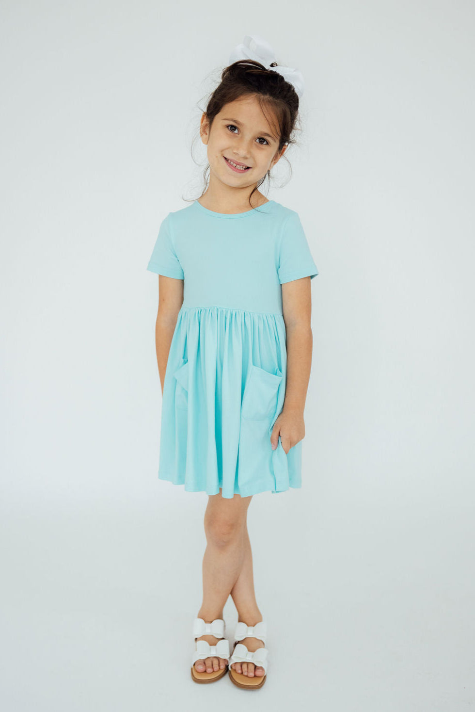 Aqua S/S Pocket Twirl Dress - Image 2