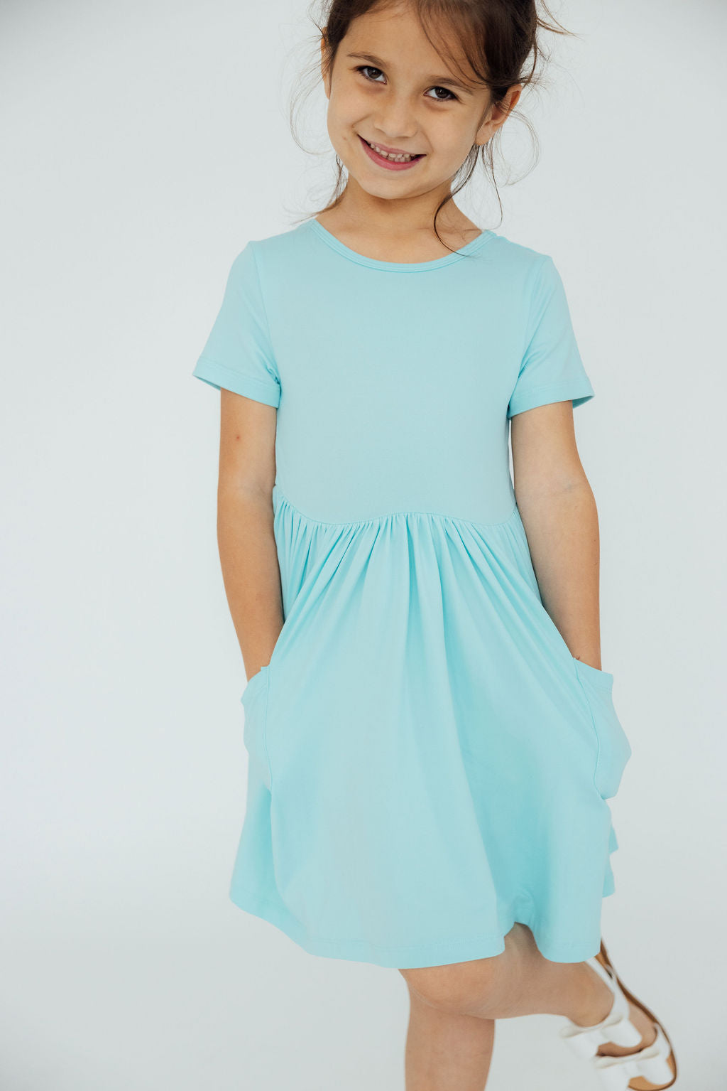 Aqua S/S Pocket Twirl Dress - Image 4