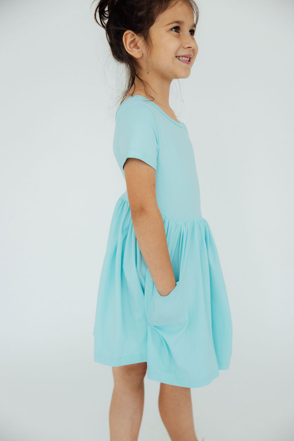 Aqua S/S Pocket Twirl Dress - Image 5