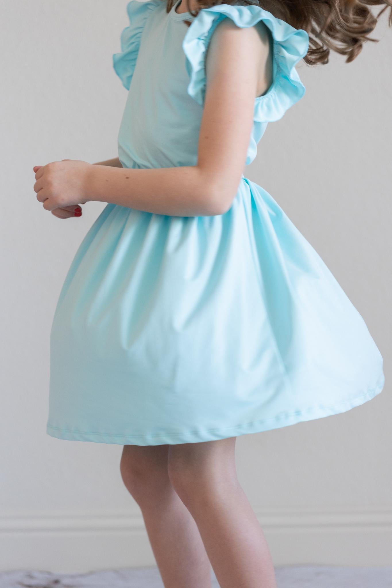 Aqua S/S Ruffle Tee - Image 4