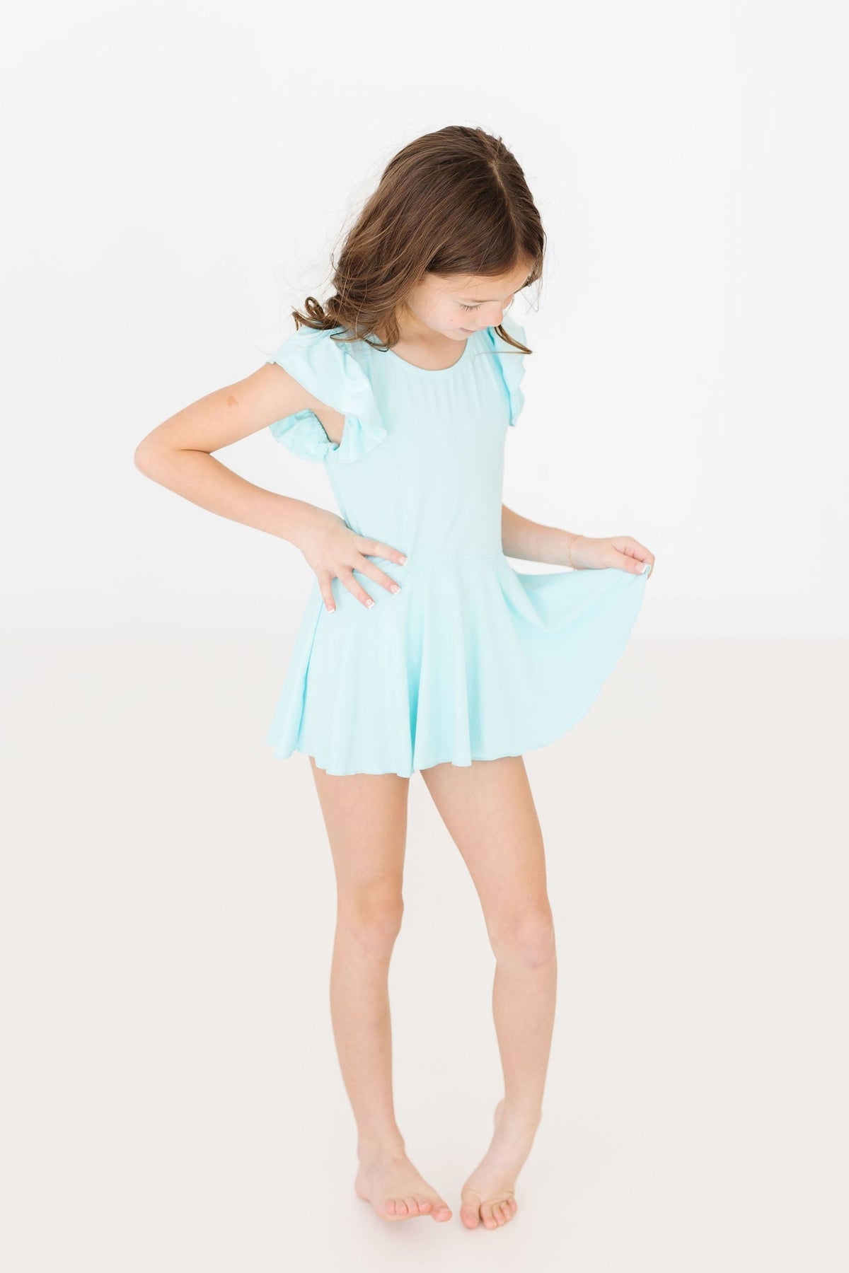 Aqua S/S Twirl Leotard - Image 2